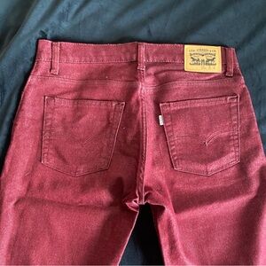 Levi's 511 Burgundy Slim Jeans - W30 L30